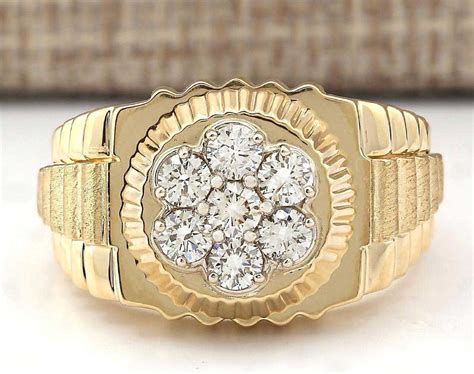 rolex style diamond ring|Rolex rings men 18k.